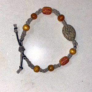 Hemp beaded adjustable bracelet